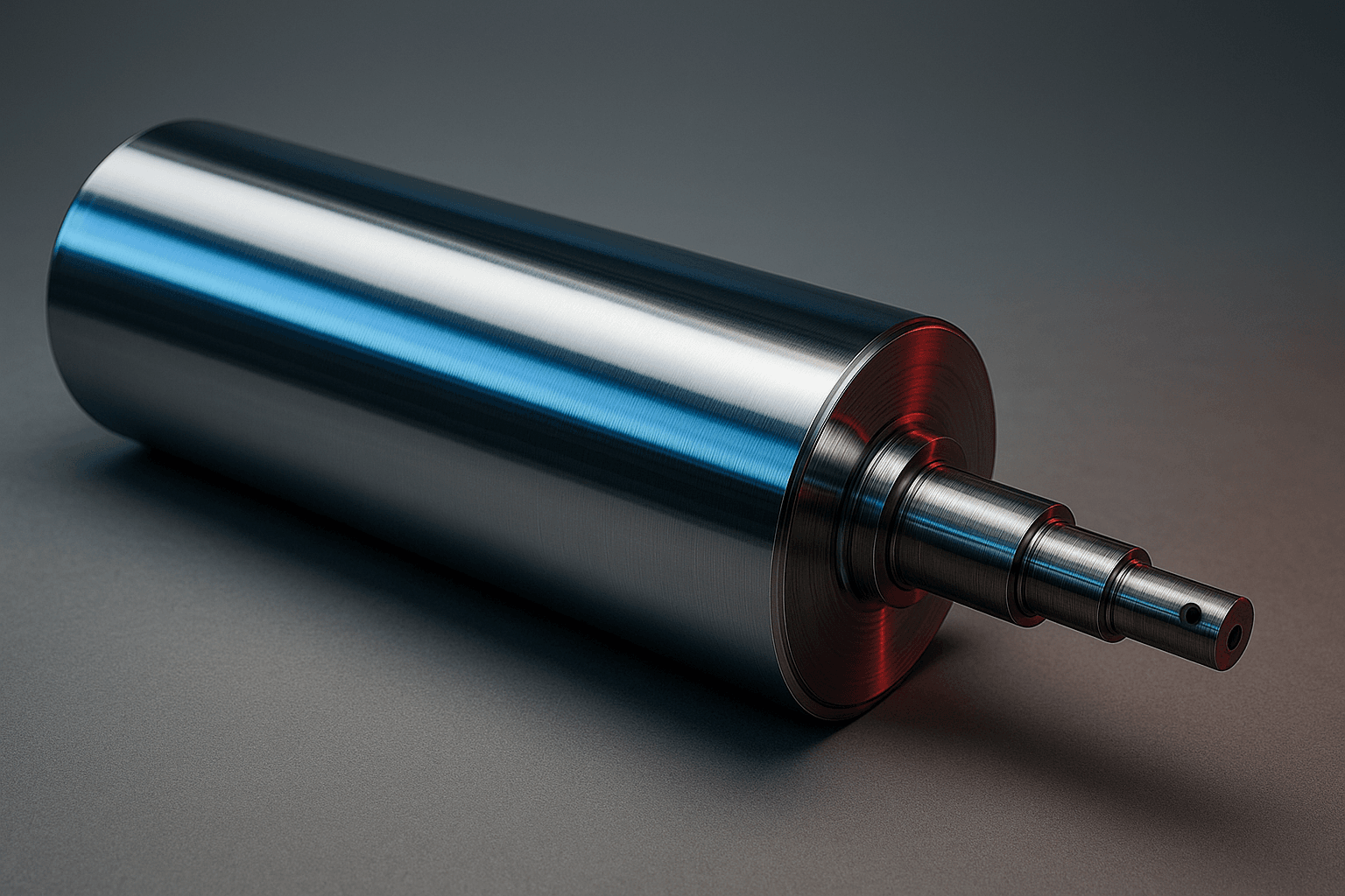 PU (Urethane) roller — front shaft detail, macro