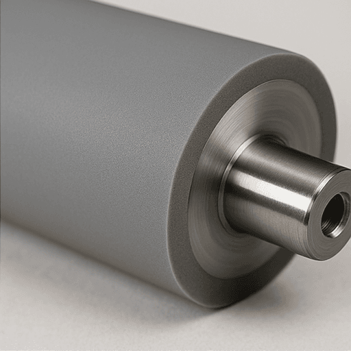 Silicone roller surface and core interface (macro)