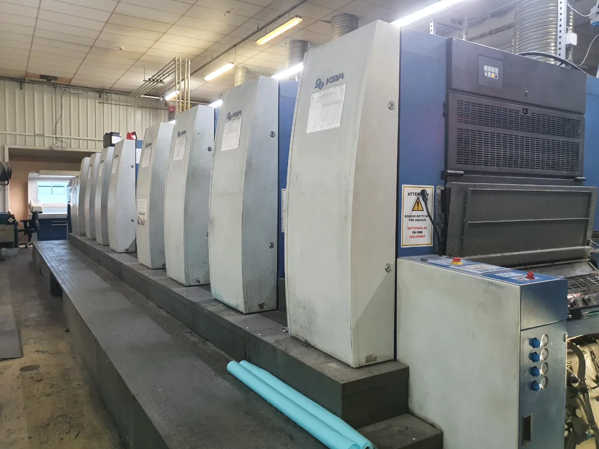 KBA Rapida-series offset printing press. Illustrative KBA Rapida press; the exact Rapida 72 model is not confirmed.